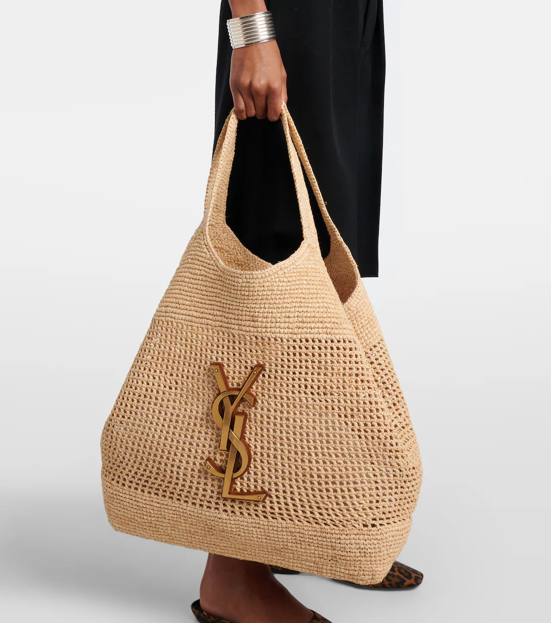 YSL Raffia Tote Bag