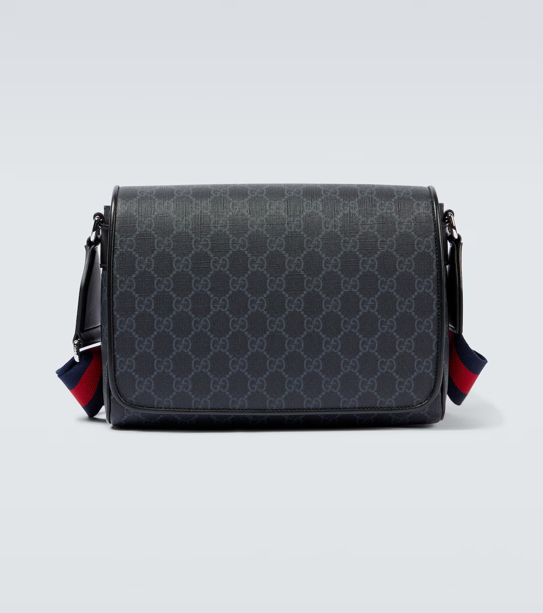 Gucci Leather-trimmed GG canvas crossbody bag