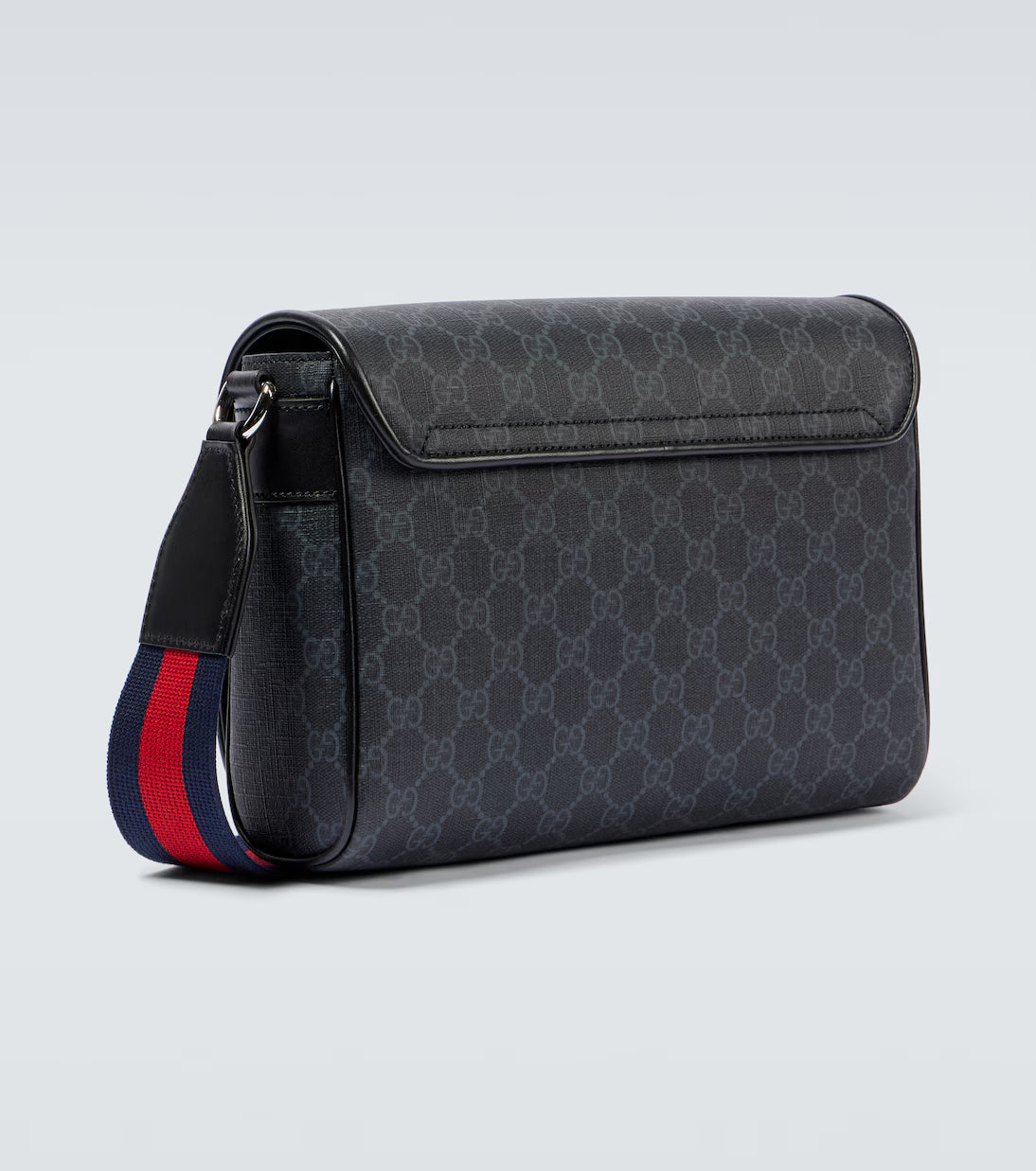 Gucci Leather-trimmed GG canvas crossbody bag