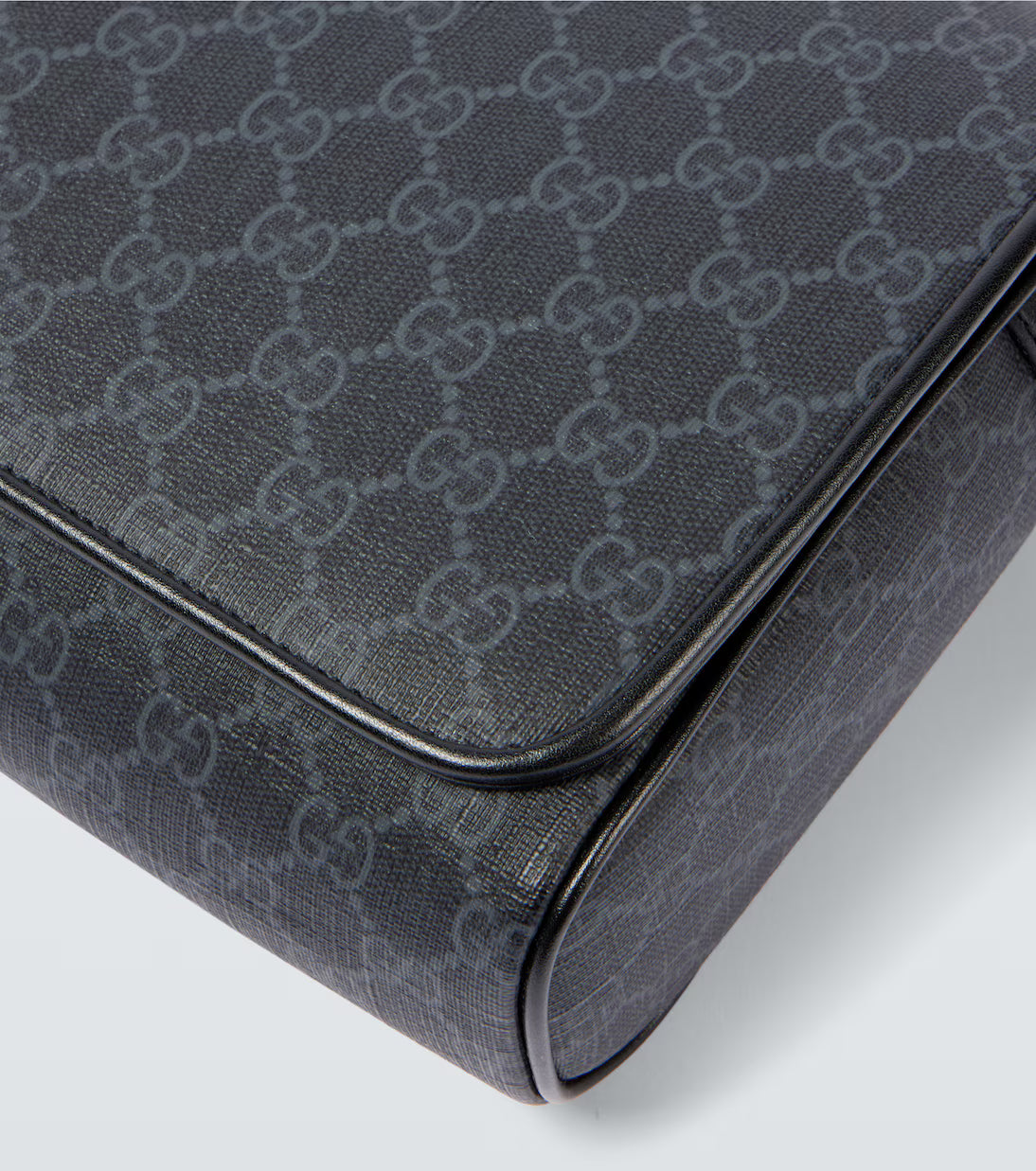 Gucci Leather-trimmed GG canvas crossbody bag