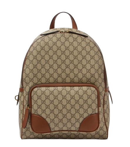 Gucci Canvas leather-trimmed backpack