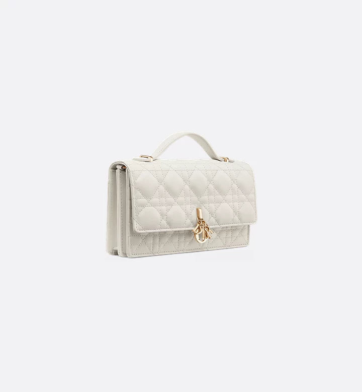 Dior White Leather Miss Dior Top Handle