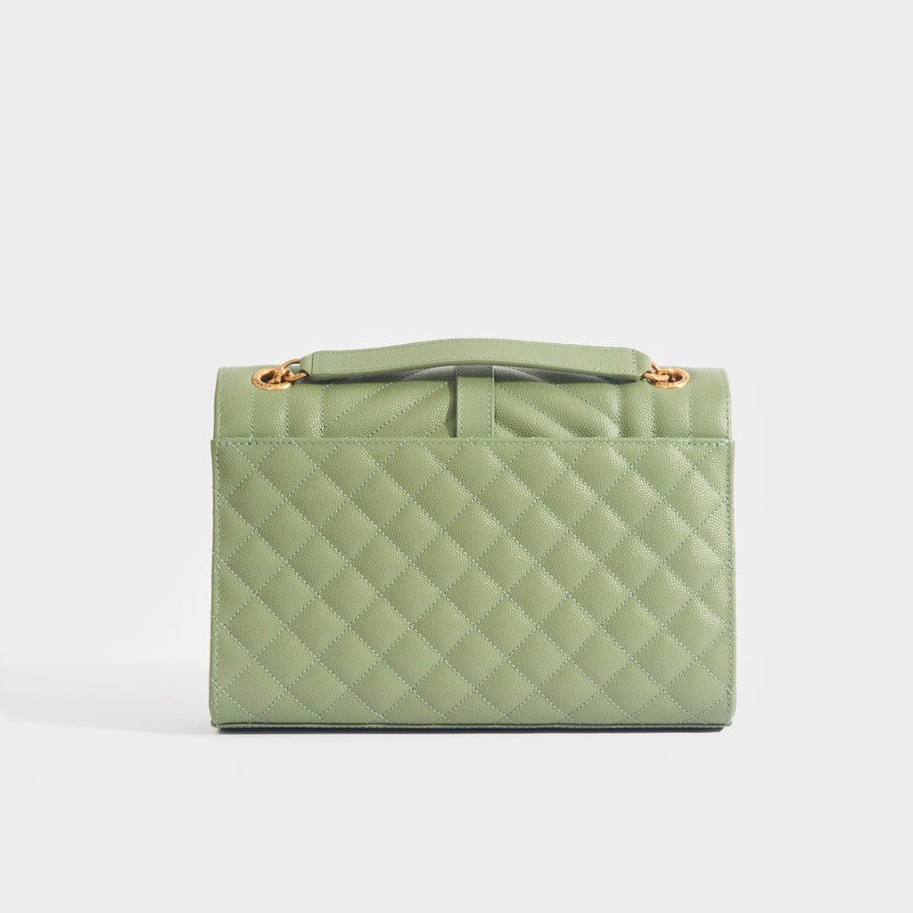 Ysl Quilted Leather Envelope Shoulder Bag