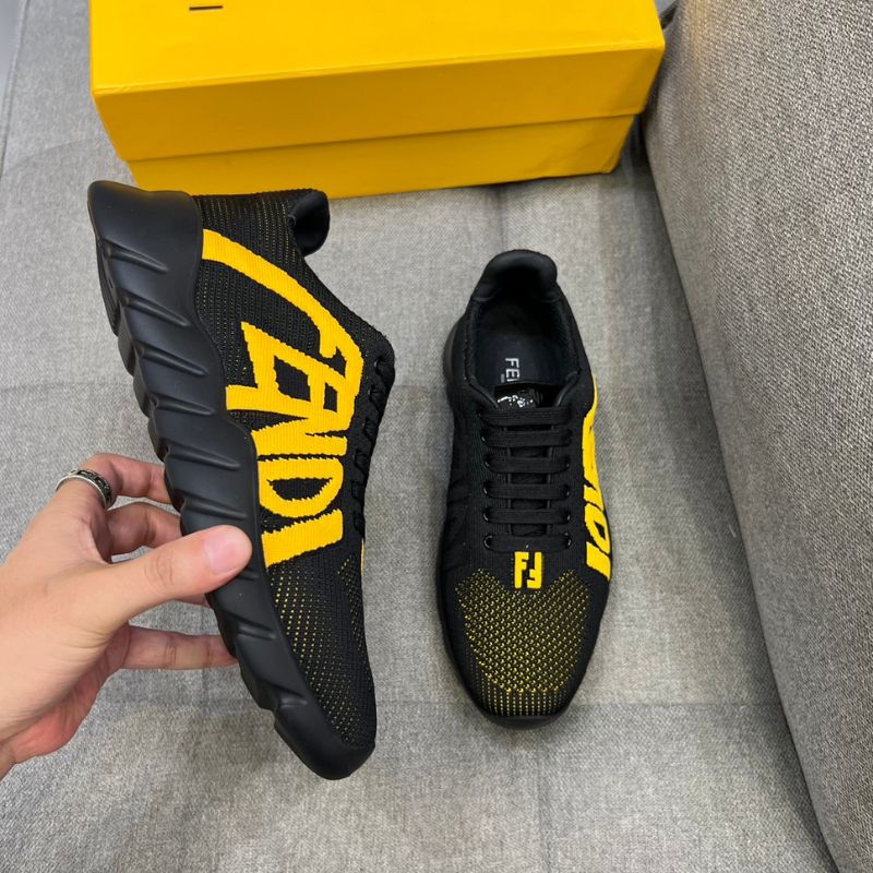 Fendi Flow Slip On Black Yellow