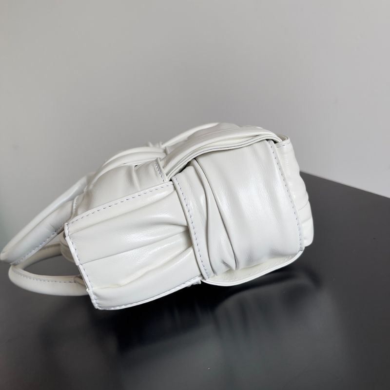 Bottega Veneta Woven Pleated Top Handle Tote Bag