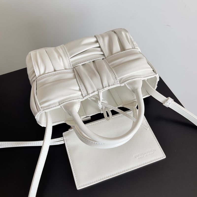 Bottega Veneta Woven Pleated Top Handle Tote Bag