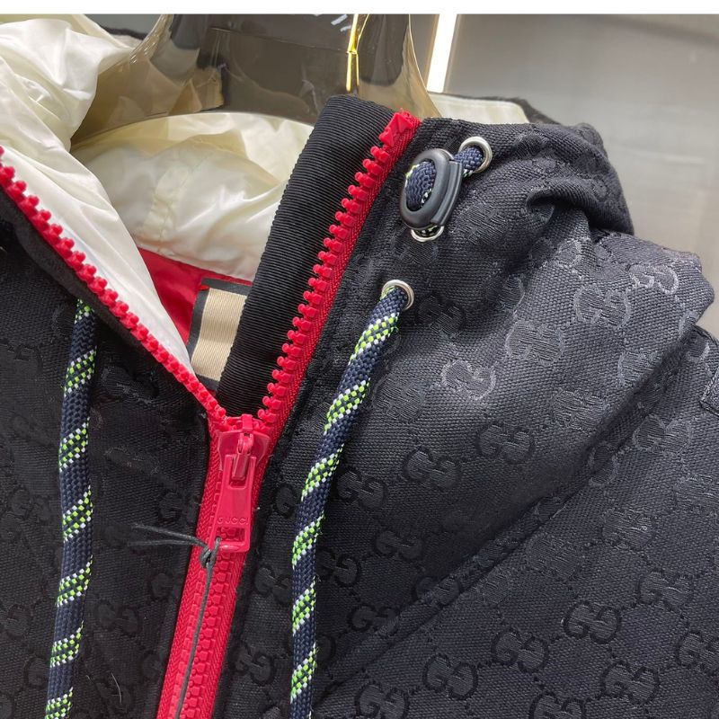 Gucci GG Cotton Canvas Black Puffer Jacket