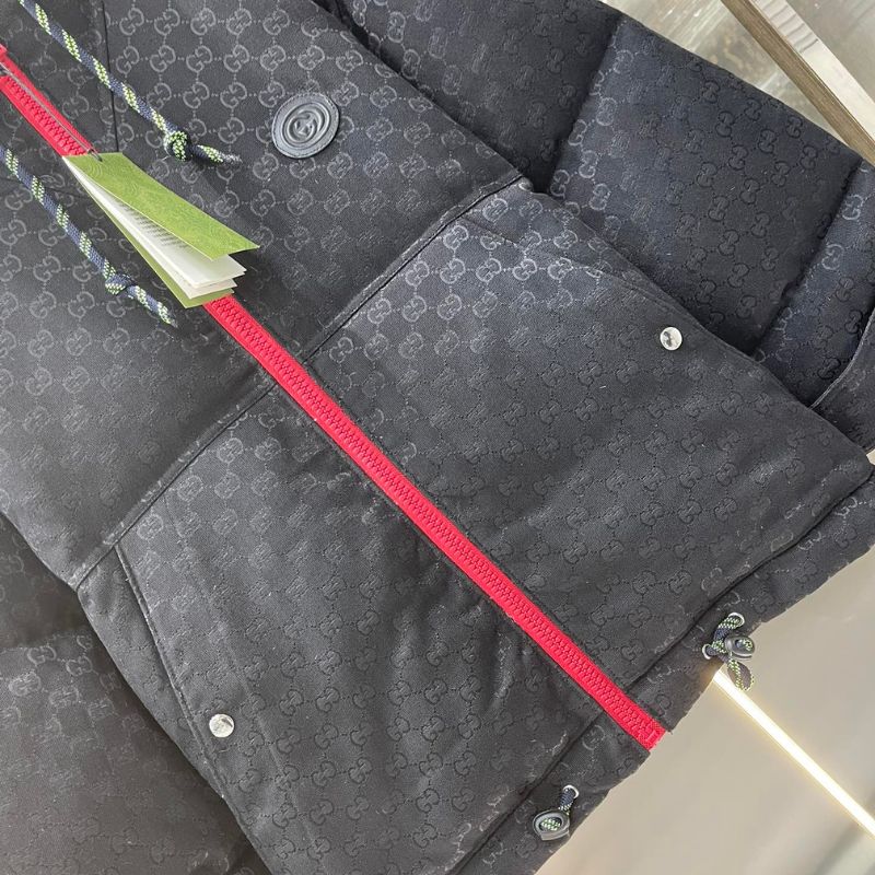 Gucci GG Cotton Canvas Black Puffer Jacket