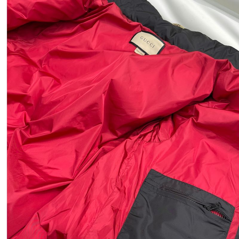 Gucci GG Cotton Canvas Down Brown Jacket