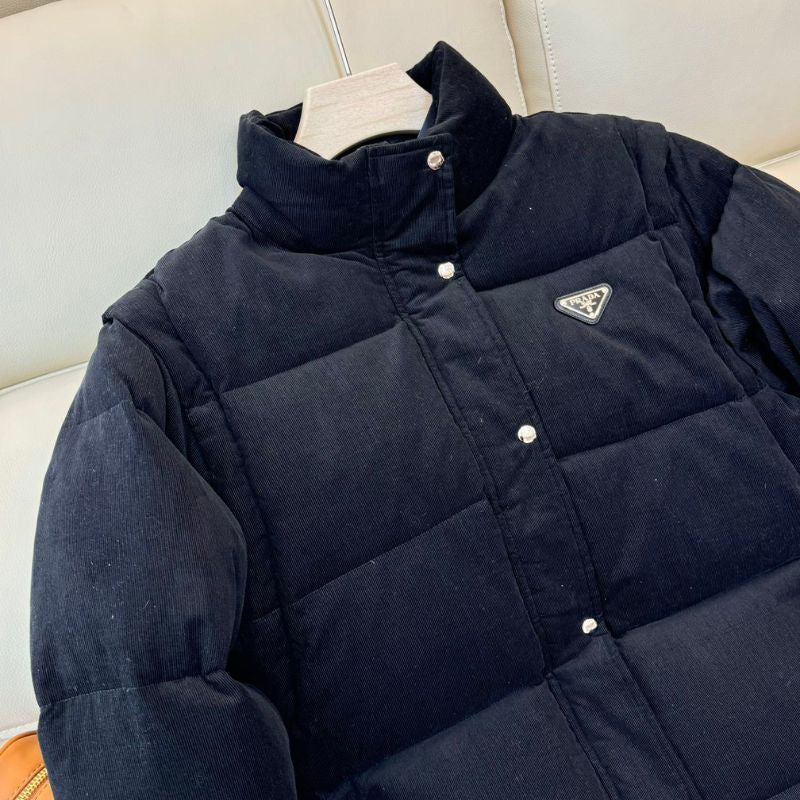 Prada Convertible Cropped Down Jacket