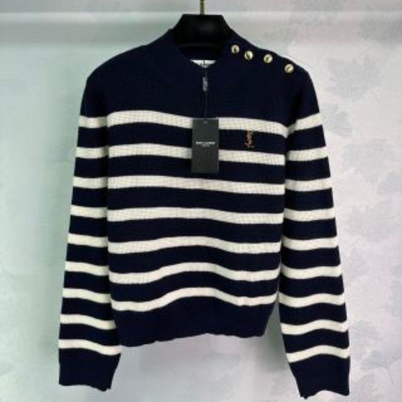 YSL Striped Wool Sweatshirt