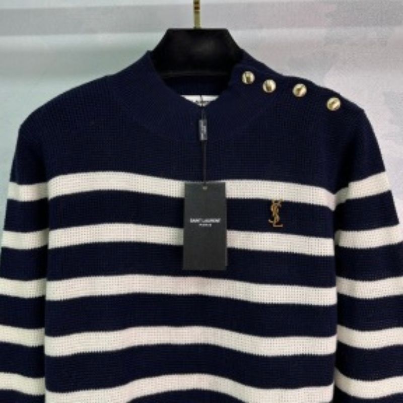 YSL Striped Wool Sweatshirt