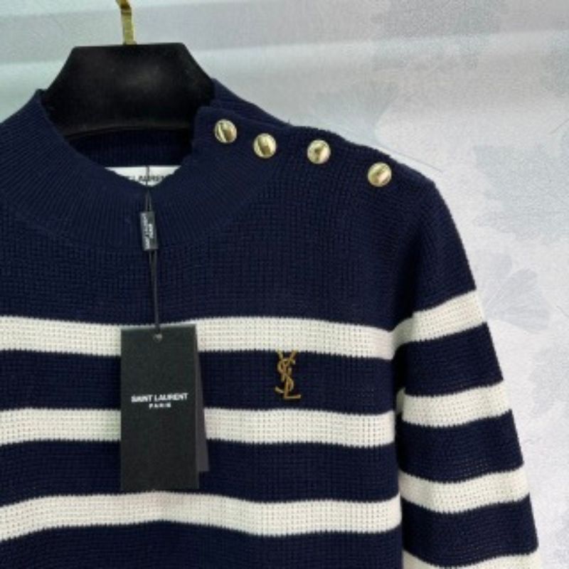 YSL Striped Wool Sweatshirt