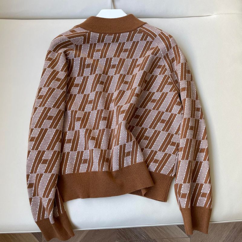 Ma Shi Wool Cashmere Letter Jacquard Knitted Sweatshirt