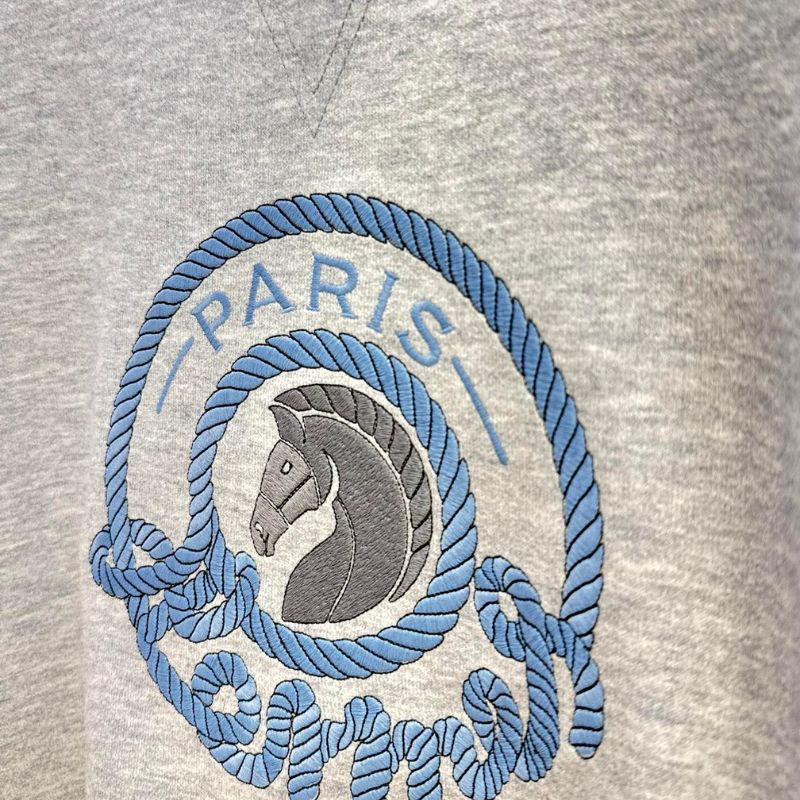Horse Head Embroidered Men's Cashmere Sweatshirt