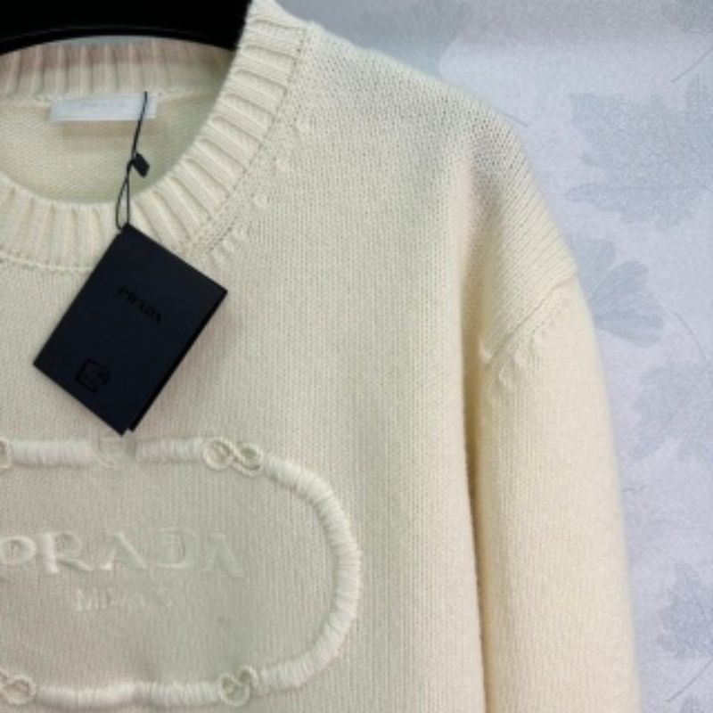 Prada Pula Christmas Logo Jacquard Sweatshirt