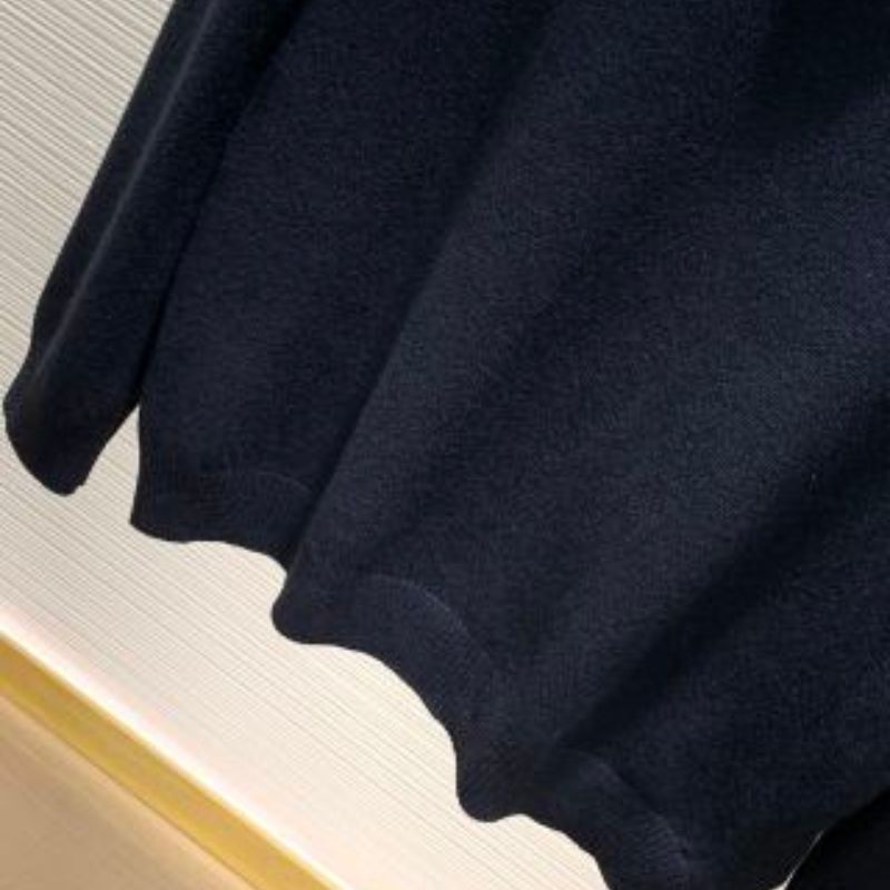Prada Premium Rubber Logo Knit Pullover Sweatshirt