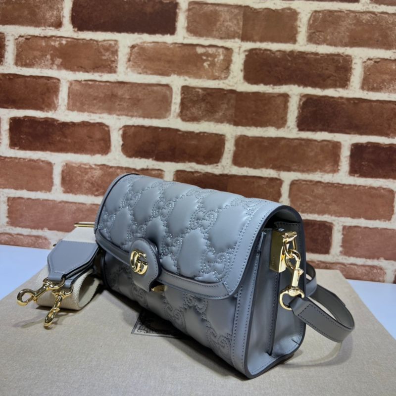 Gucci Grey Matelasse Small Shoulder Bag