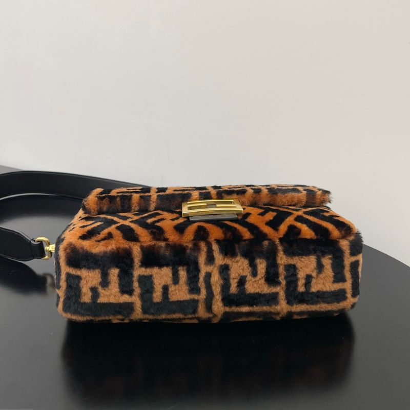 Fendi Shearling Baguette Bag