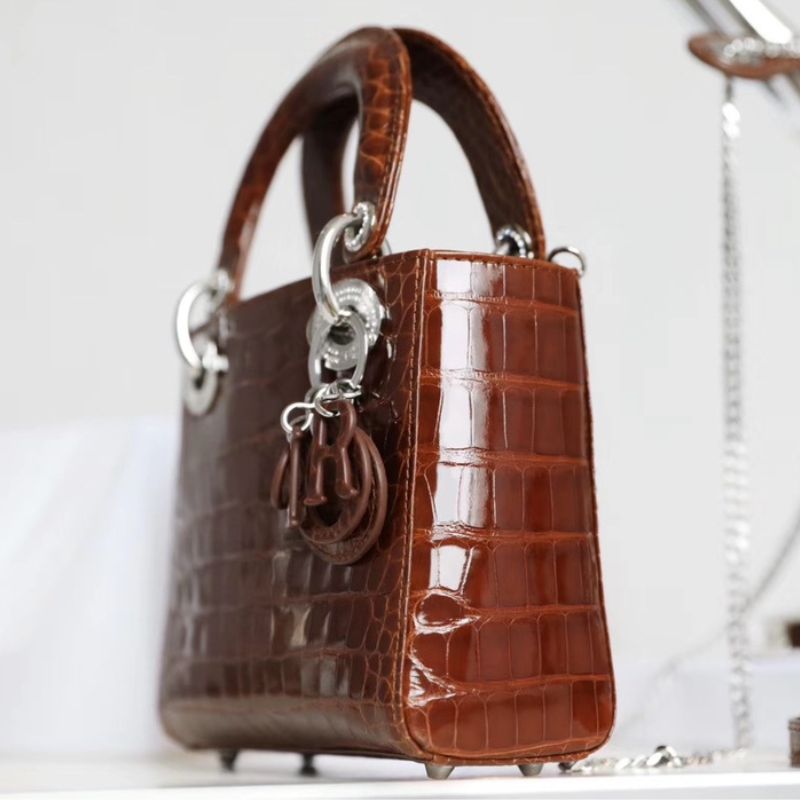 Dior Chestnut Crocodile Bag