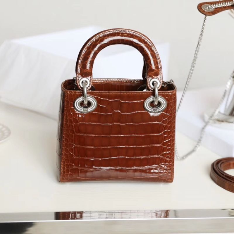 Dior Chestnut Crocodile Bag
