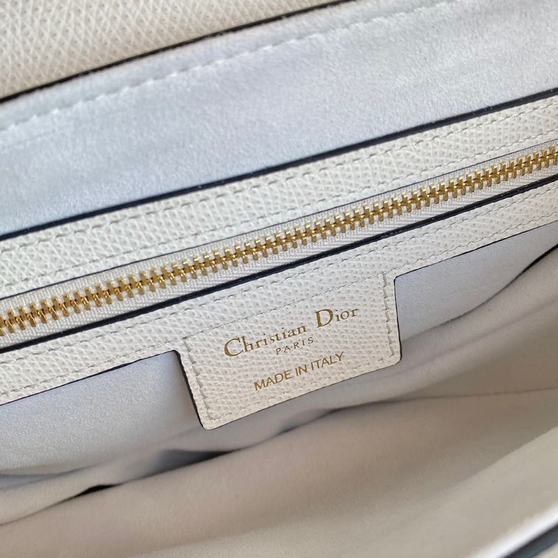 Dior Strap Latte Grained Calfskin Saddle Bag