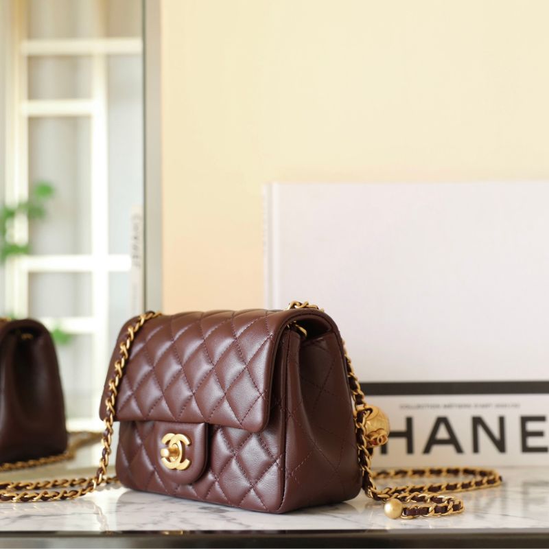 Chanel Maroon Leather Flap Bag