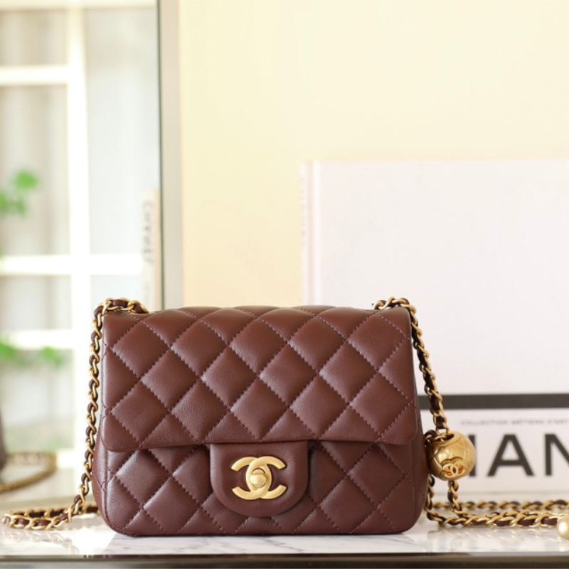 Chanel Maroon Leather Flap Bag