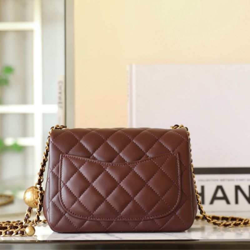 Chanel Maroon Leather Flap Bag