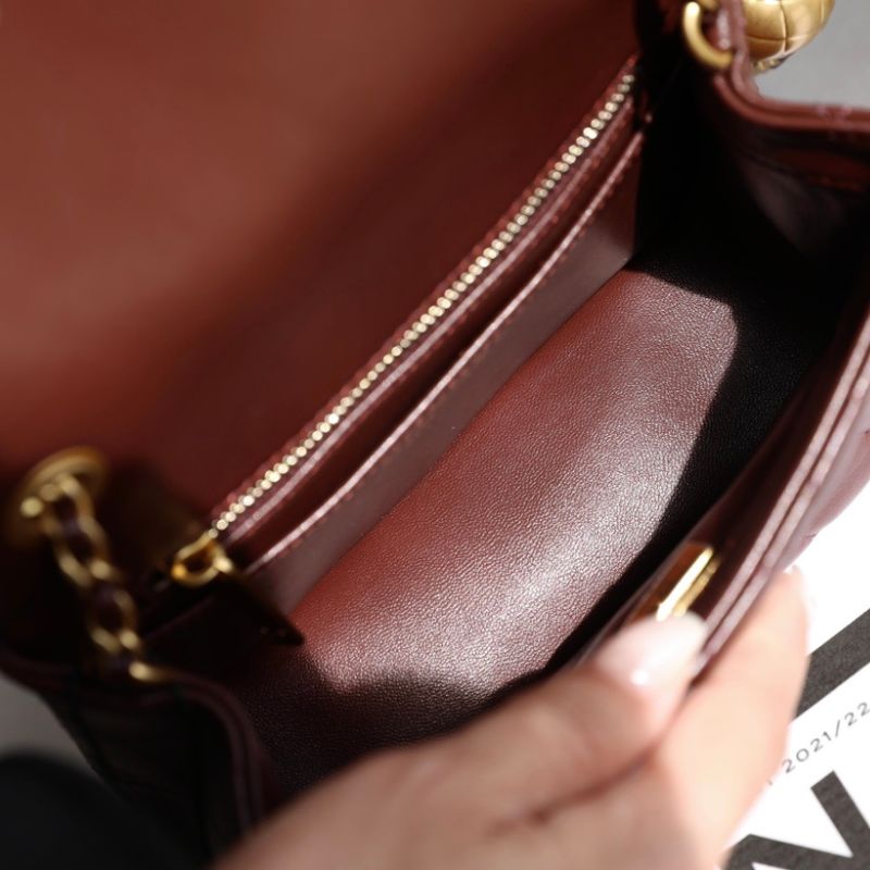Chanel Maroon Leather Flap Bag
