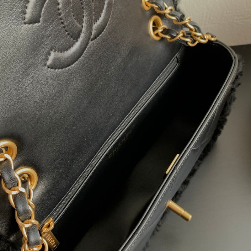 Chanel Shearling Flap Black Bag