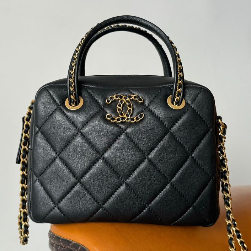 Chanel Quilted Top Handle Bag