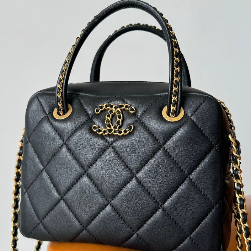 Chanel Quilted Top Handle Bag
