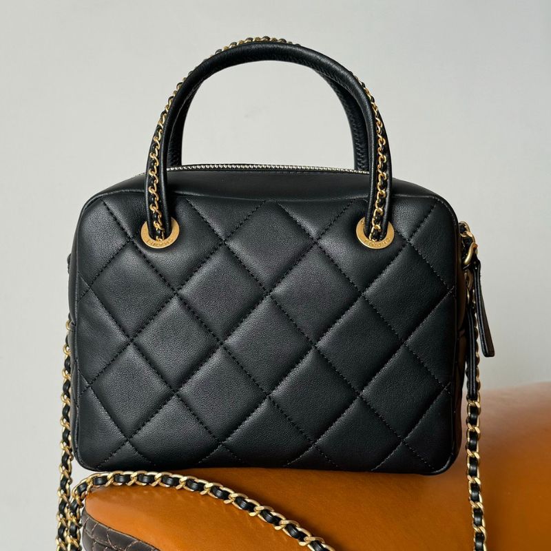 Chanel Quilted Top Handle Bag