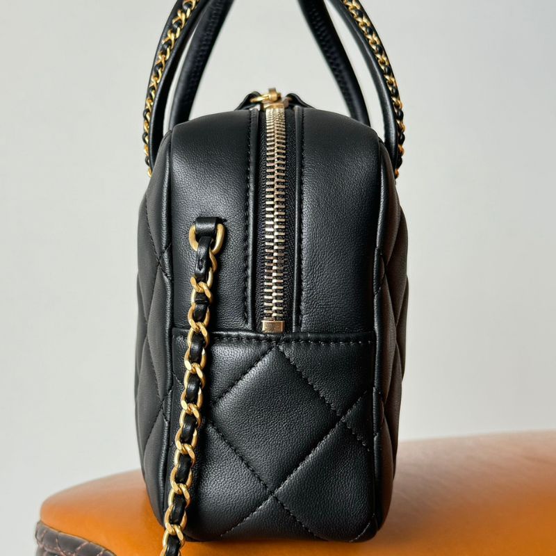 Chanel Quilted Top Handle Bag