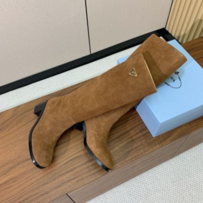 Prada Triangle Logo Straight Boot