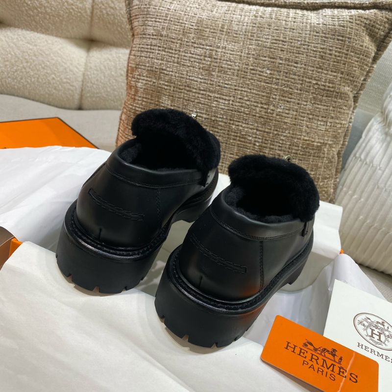 Hermes H New Icone Leather Loafers