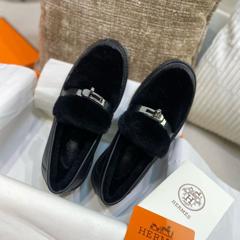 Hermes H New Icone Leather Loafers