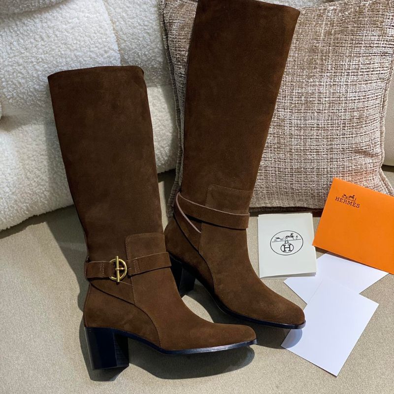 Hermes Cowhide High Heel Justine 50 Long Boot