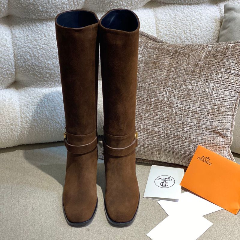 Hermes Cowhide High Heel Justine 50 Long Boot