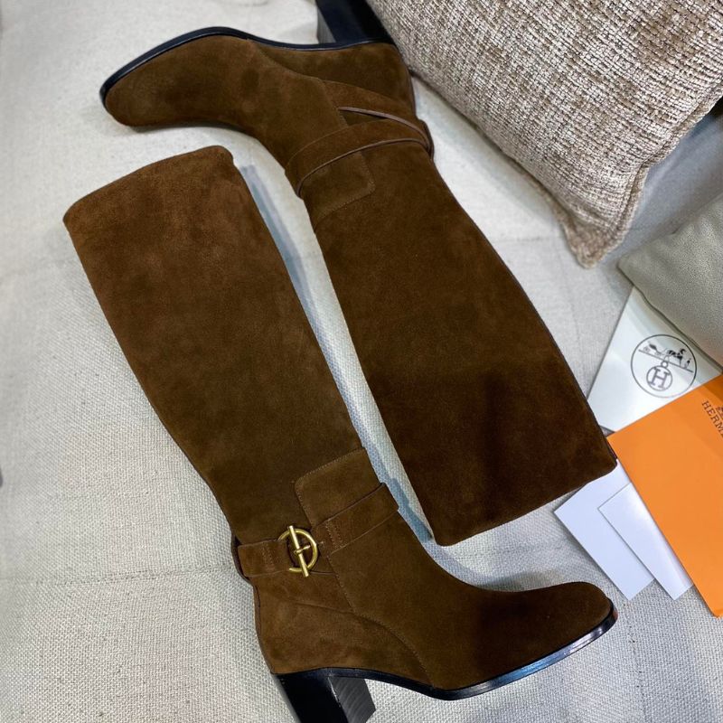 Hermes Cowhide High Heel Justine 50 Long Boot