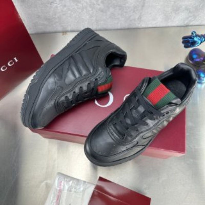 Re-Web Webbing-Trimmed Leather Sneakers