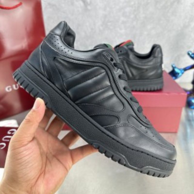 Re-Web Webbing-Trimmed Leather Sneakers