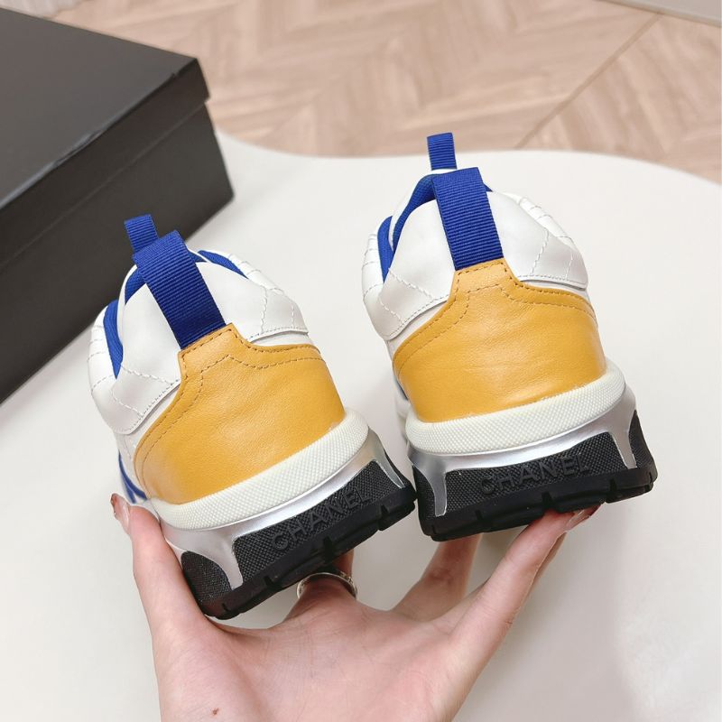 Chanel CC Sneaker Blue Yellow Nappa Leather