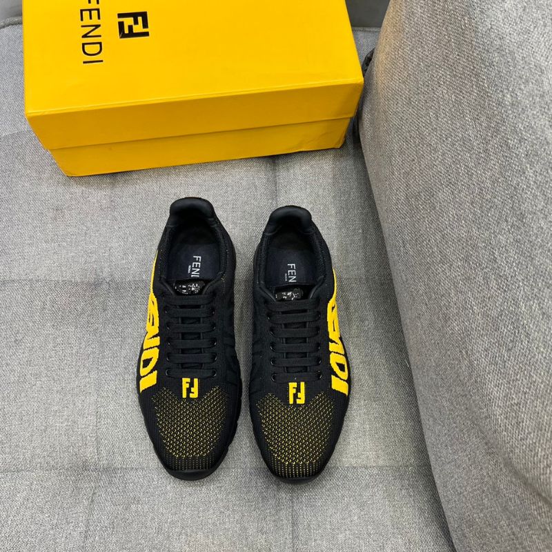 Fendi Flow Slip On Black Yellow