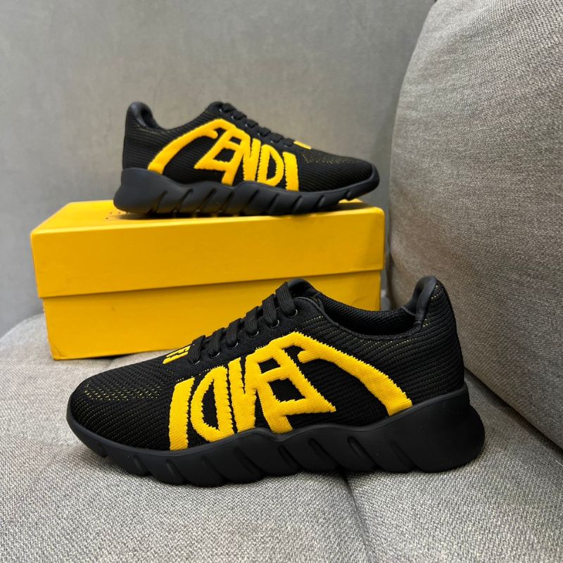 Fendi Flow Slip On Black Yellow