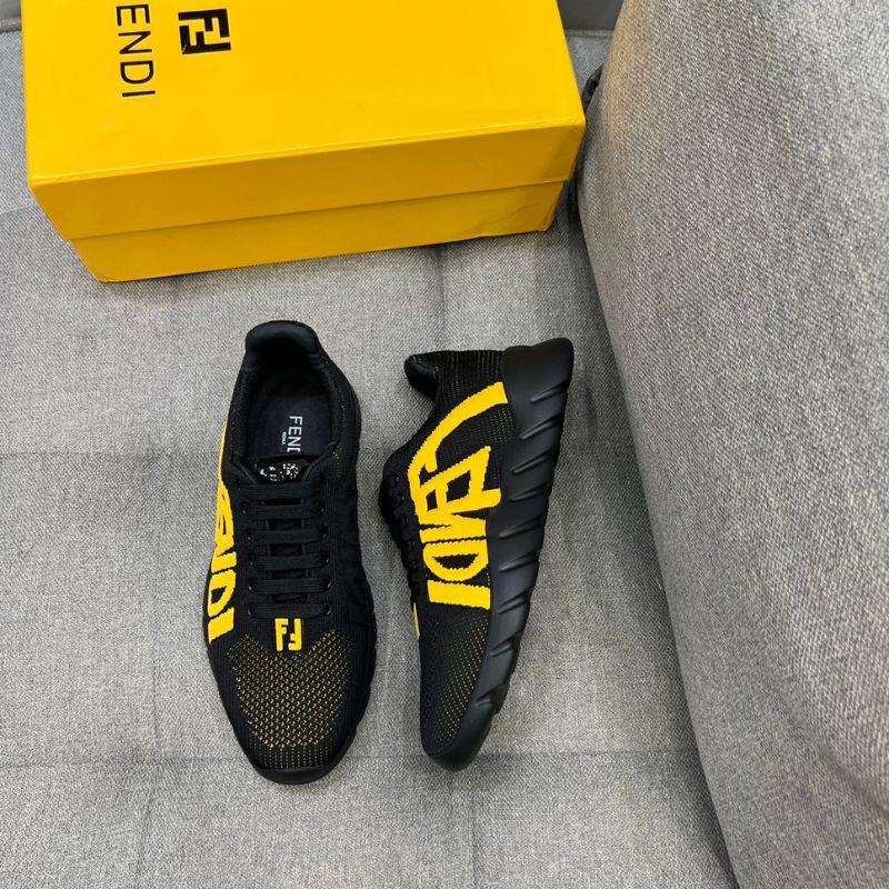 Fendi Flow Slip On Black Yellow