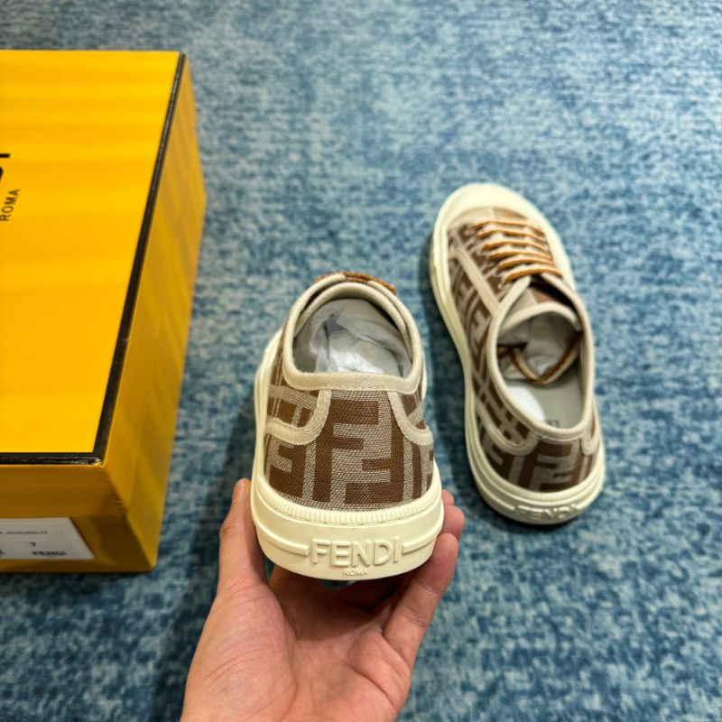 Fendi Blue FF Denim Low-Tops