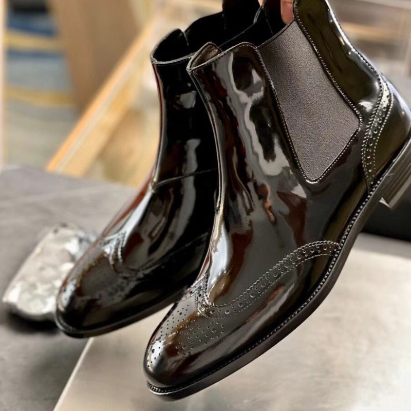 Saint Laurent Leather Black Ankle Boots