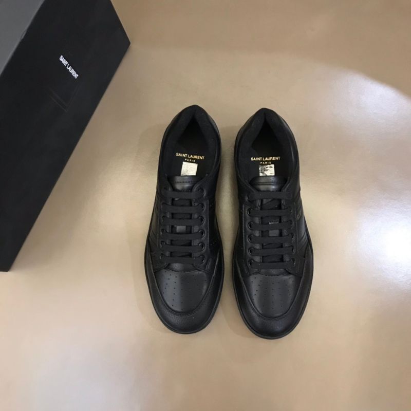 YSL Logo-Embossed Leather Low-Top trainers